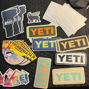 YETI, PATAGONIA and REI Sticker Collection